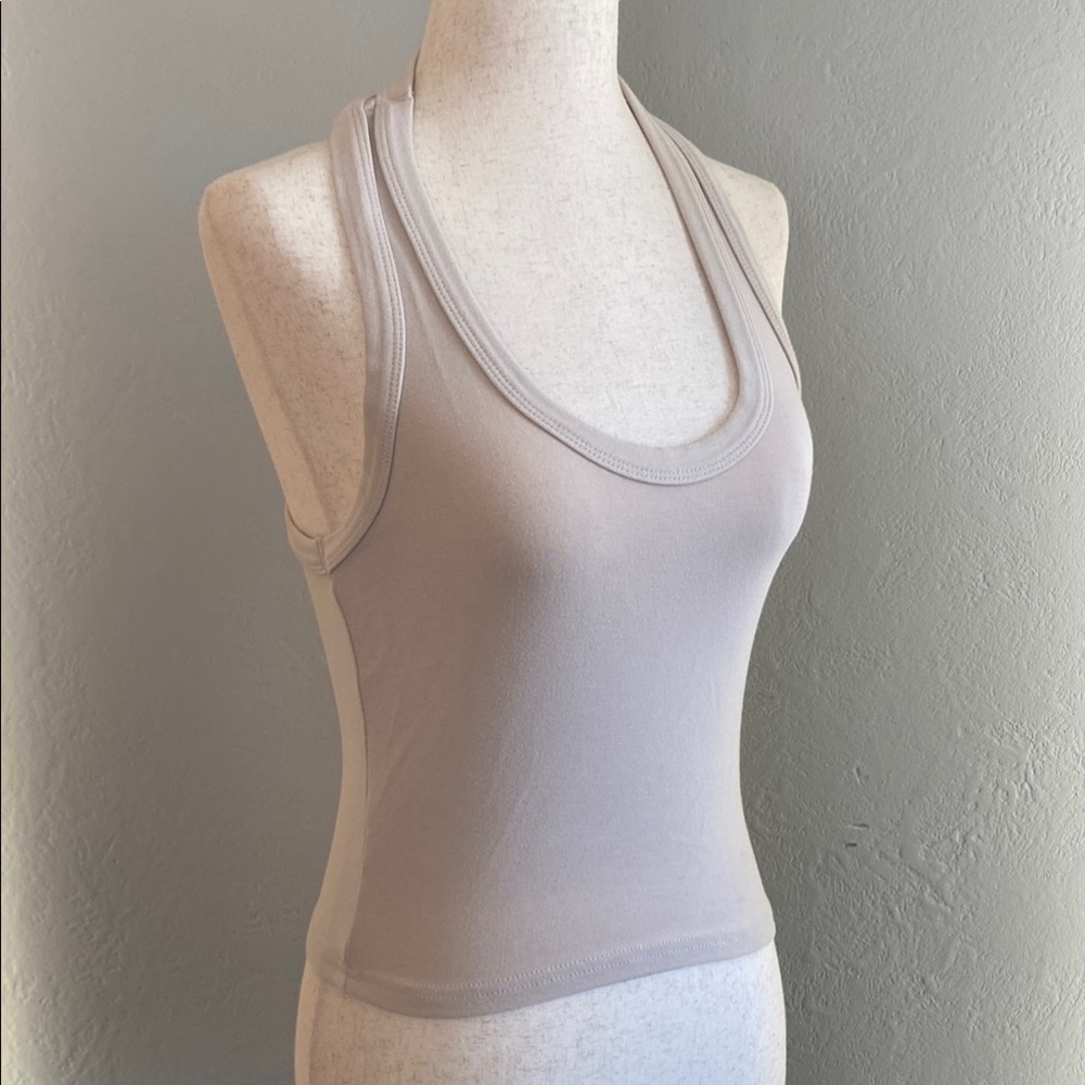 OGL Racerback Tank Top- Cream- Women Sz S